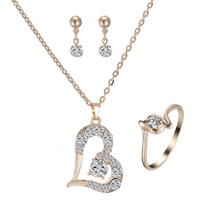 Heart Pendant Jewellery Set - For Her