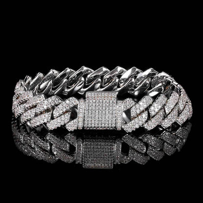 Unisex Iced Out Cuban Link Bracelet