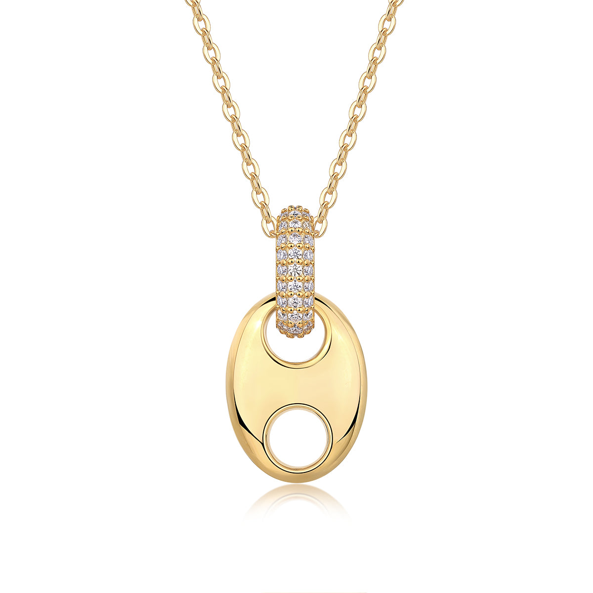 ETERNAL SPARKLE - Moissanite Necklace Sterling Silver & Gold
