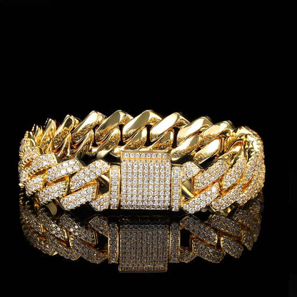 Unisex Iced Out Cuban Link Bracelet